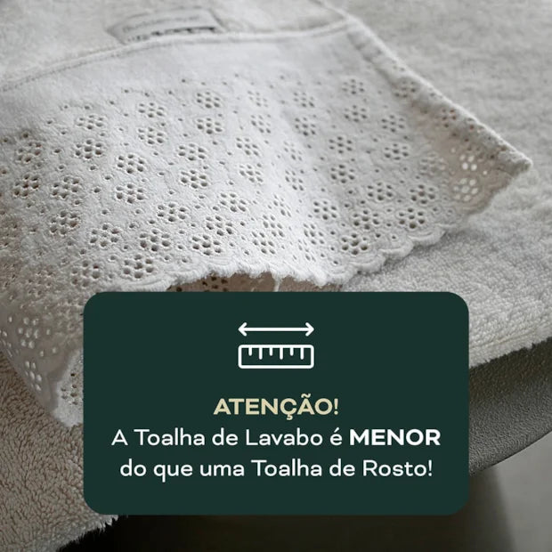 Toalha de Lavabo Buddemeyer Lovely 100% Algodão Fio Penteado 30x50cm Bege