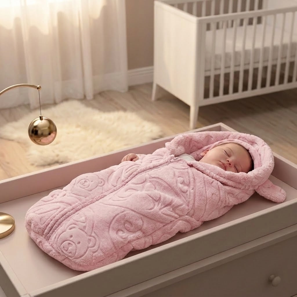 Cobertor Jolitex Babay Sac Touch Texture Rosa 0,80x0,90cm