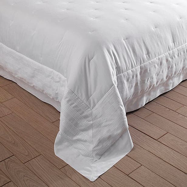 KIT COLCHA SAVONA QUEEN BRANCO 2.80X2.60CM