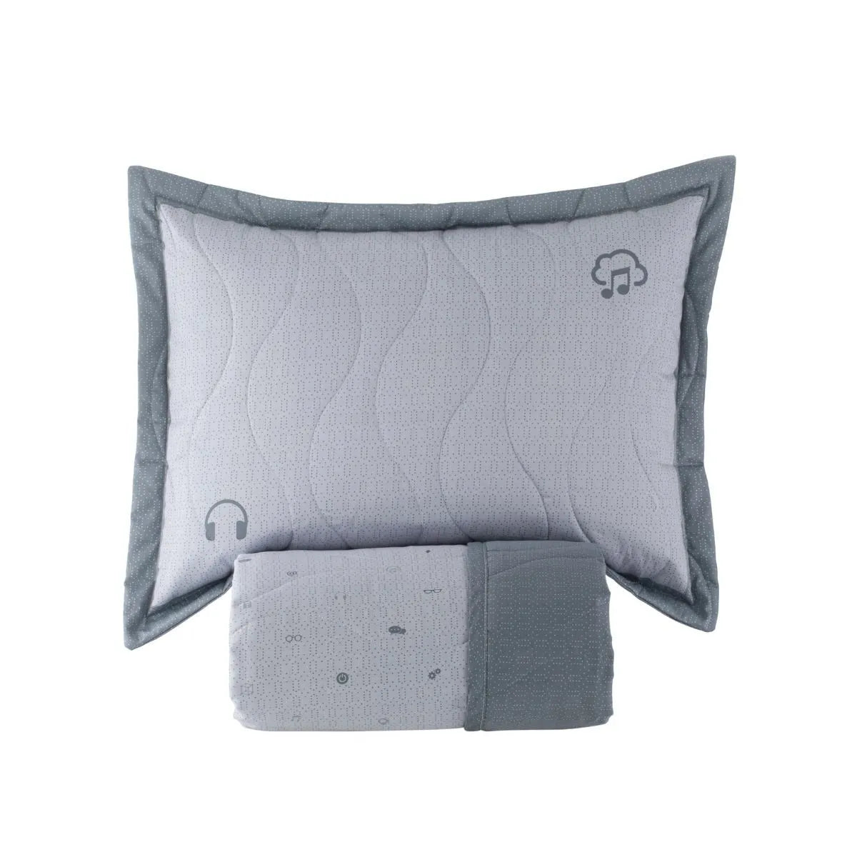 Cobreleito Solteiro Kacyumara Satinée 300 Fios Symbol com 1 Porta Travesseiro 1,80m x 2,40m