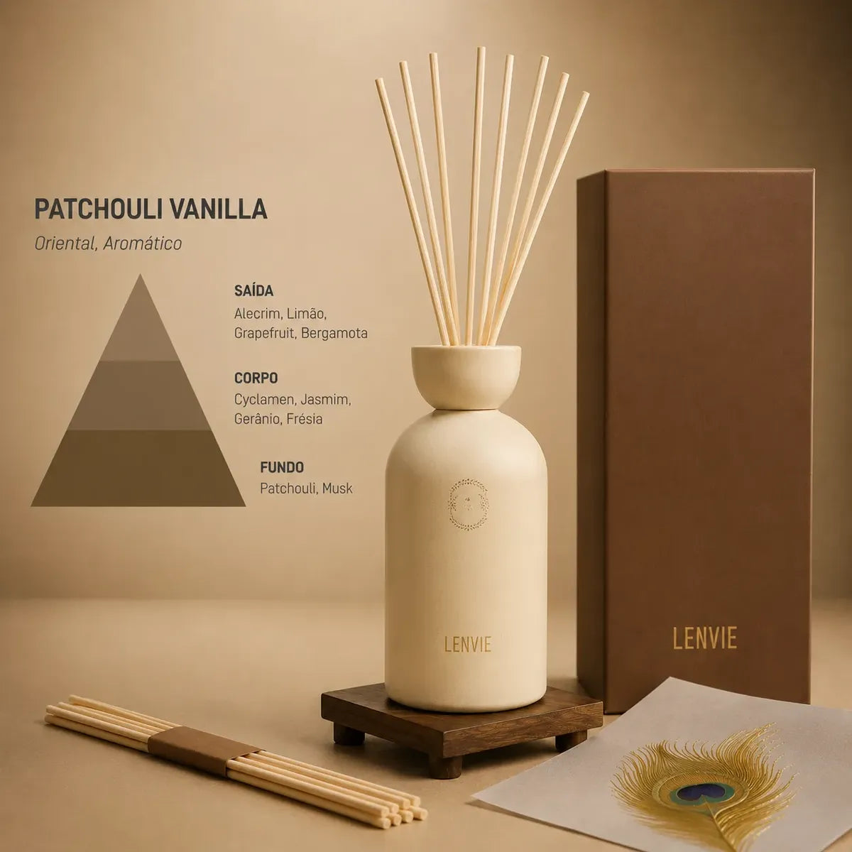 Difusor de Perfume 500ml L'envie Patchouli Vanilla Max