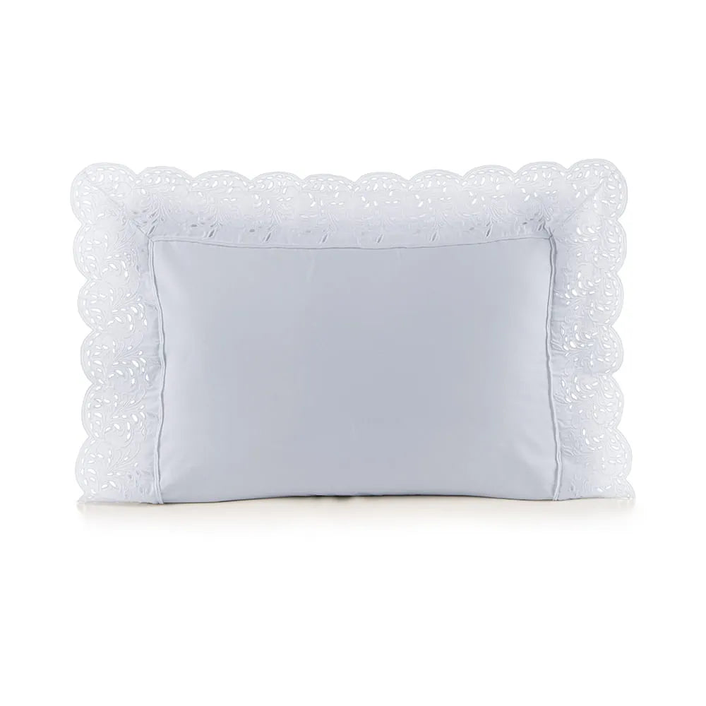 Fronha Trussardi Bargello 300 Fios Cetim 100% Algodão Branco 50x90cm