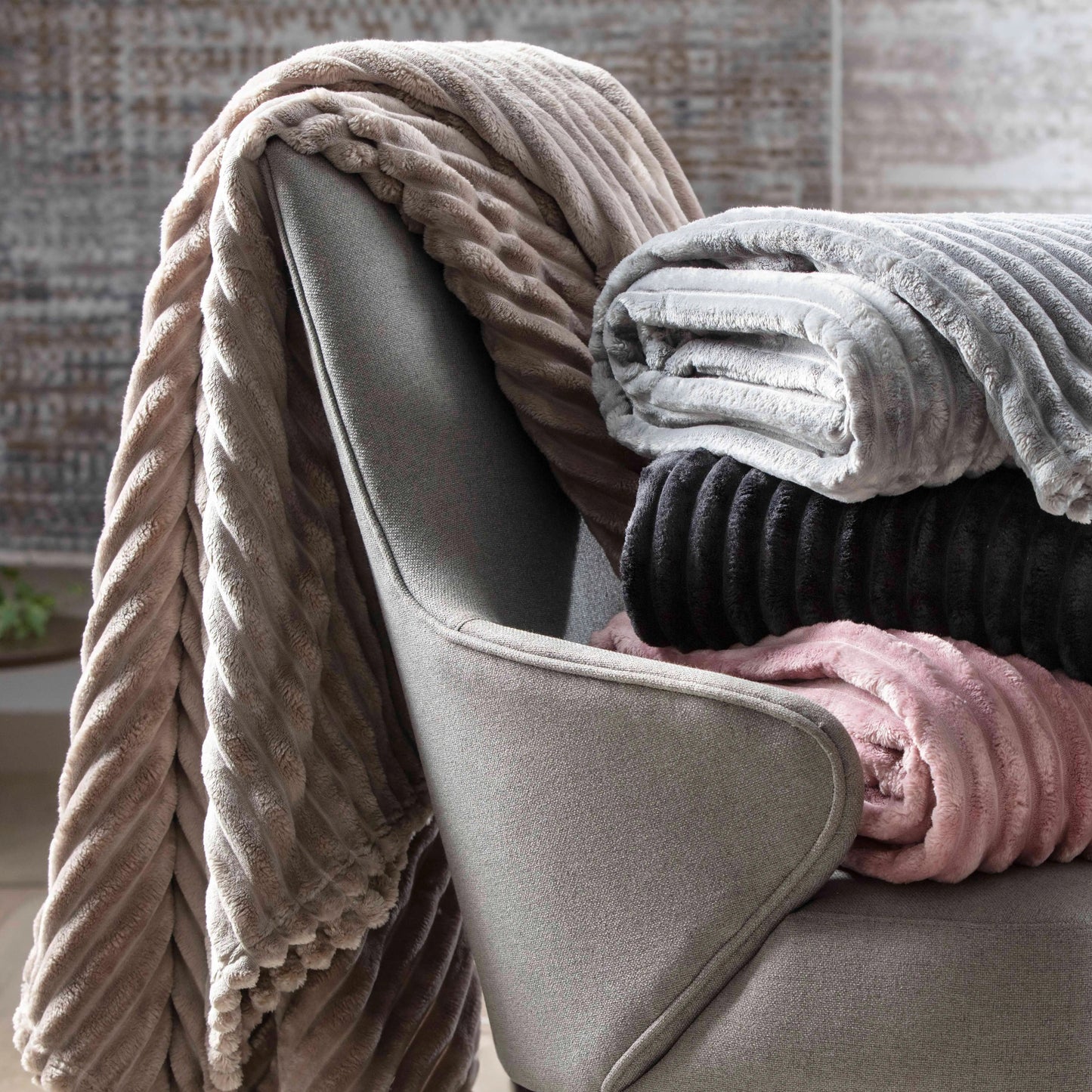 Cobertor Queen Corttex London Bege 2,20m x 2,40m