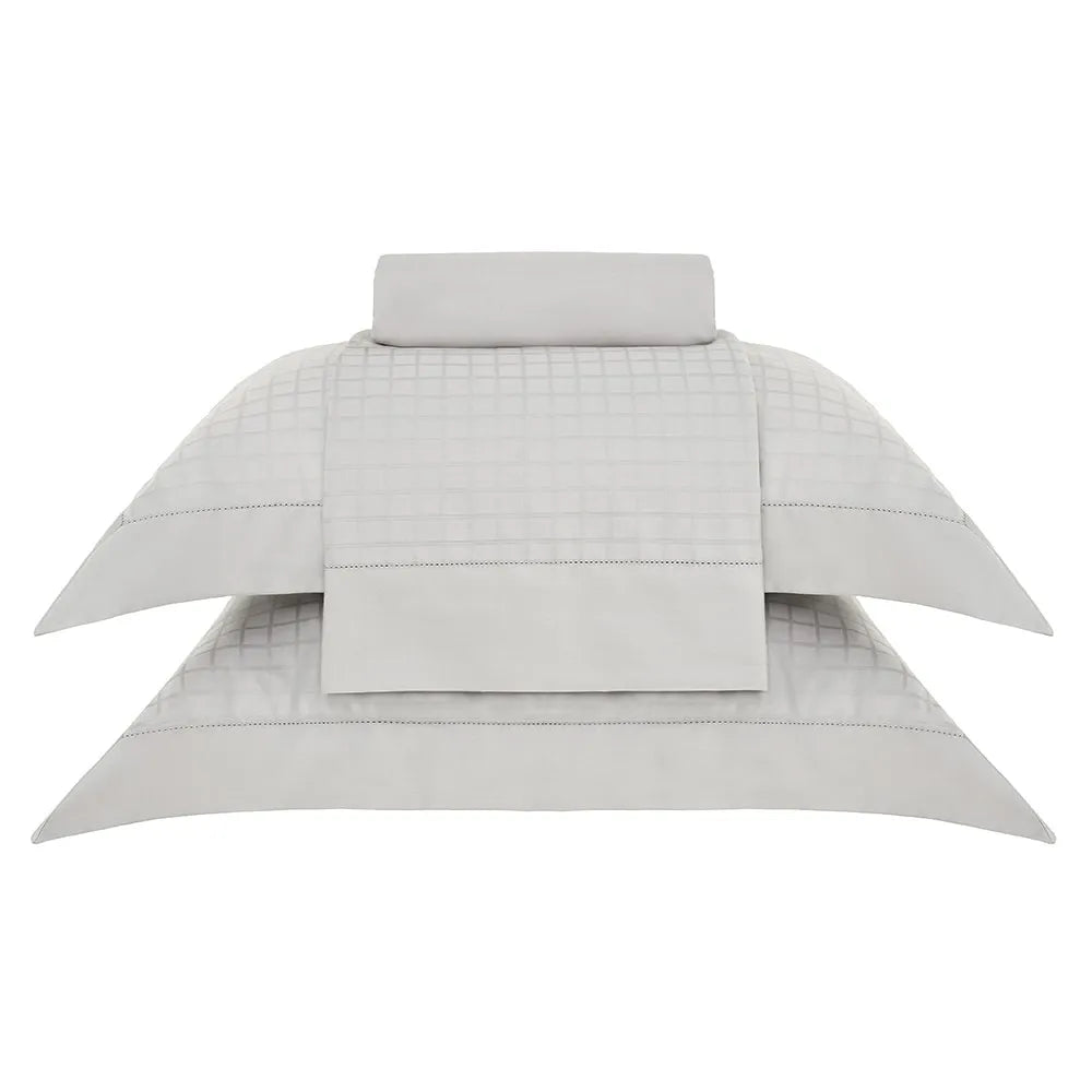Jogo de Cama Casal Buddemeyer Damask Square – Cinza