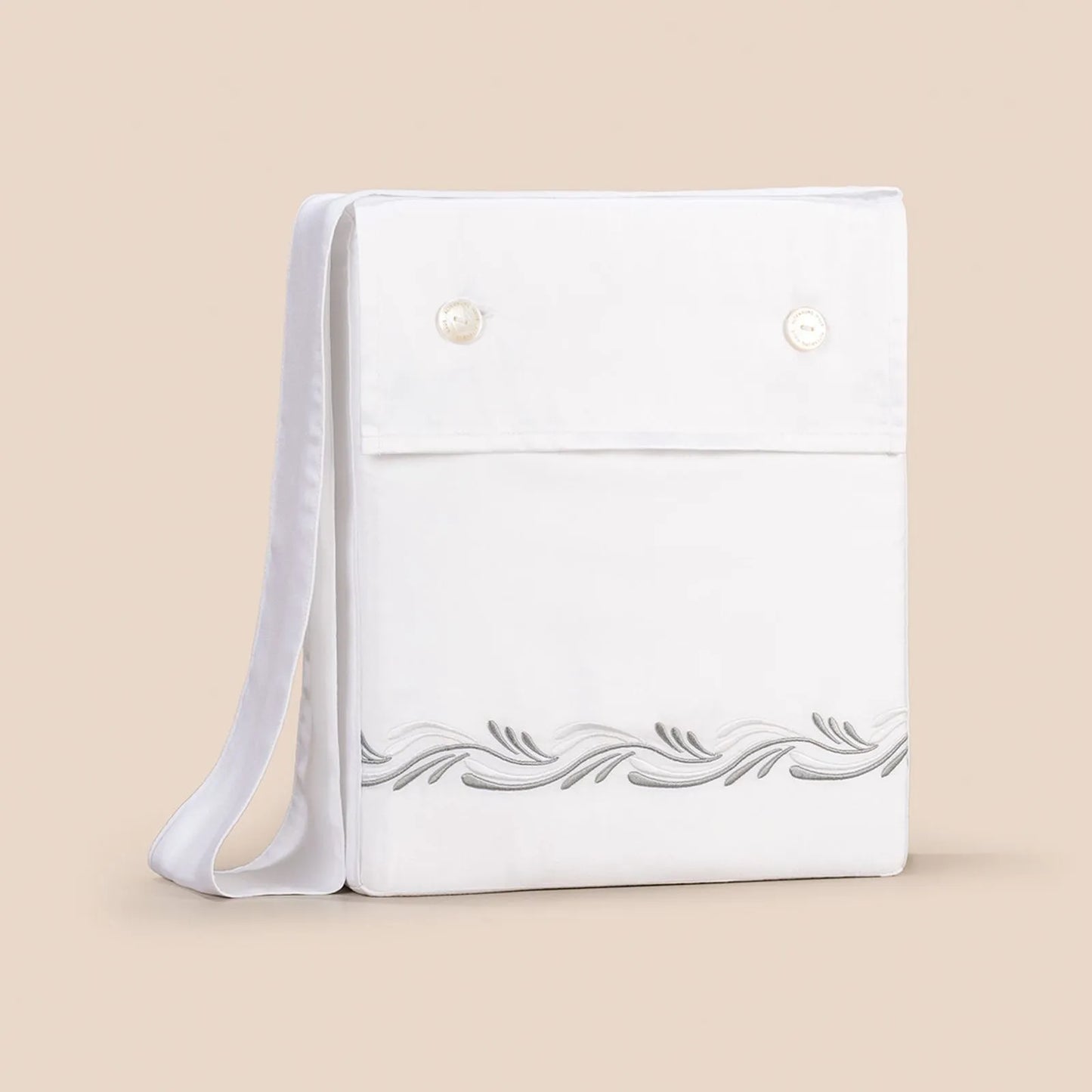 Jogo de Cama Queen Altenburg Haus Ondas Branco (4 Peças - 2,50m x 2,60m)
