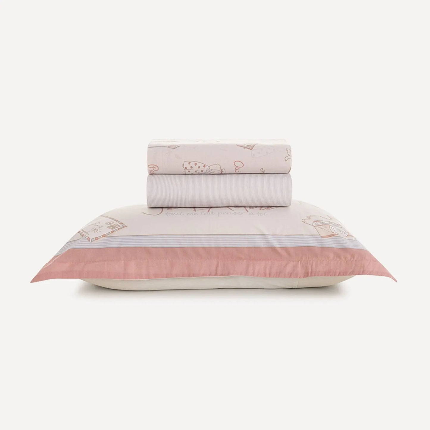 Jogo de Cama Solteiro Karsten Jolie 200 Fios 100% Algodão 3 Peças