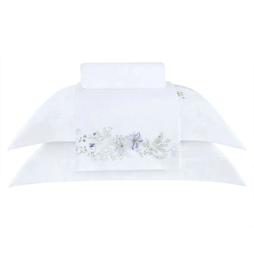 Jogo de Cama Super King Buddemeyer Luxus Catalina 400 Fios Cetim 100% Algodão Estampado 280x290cm