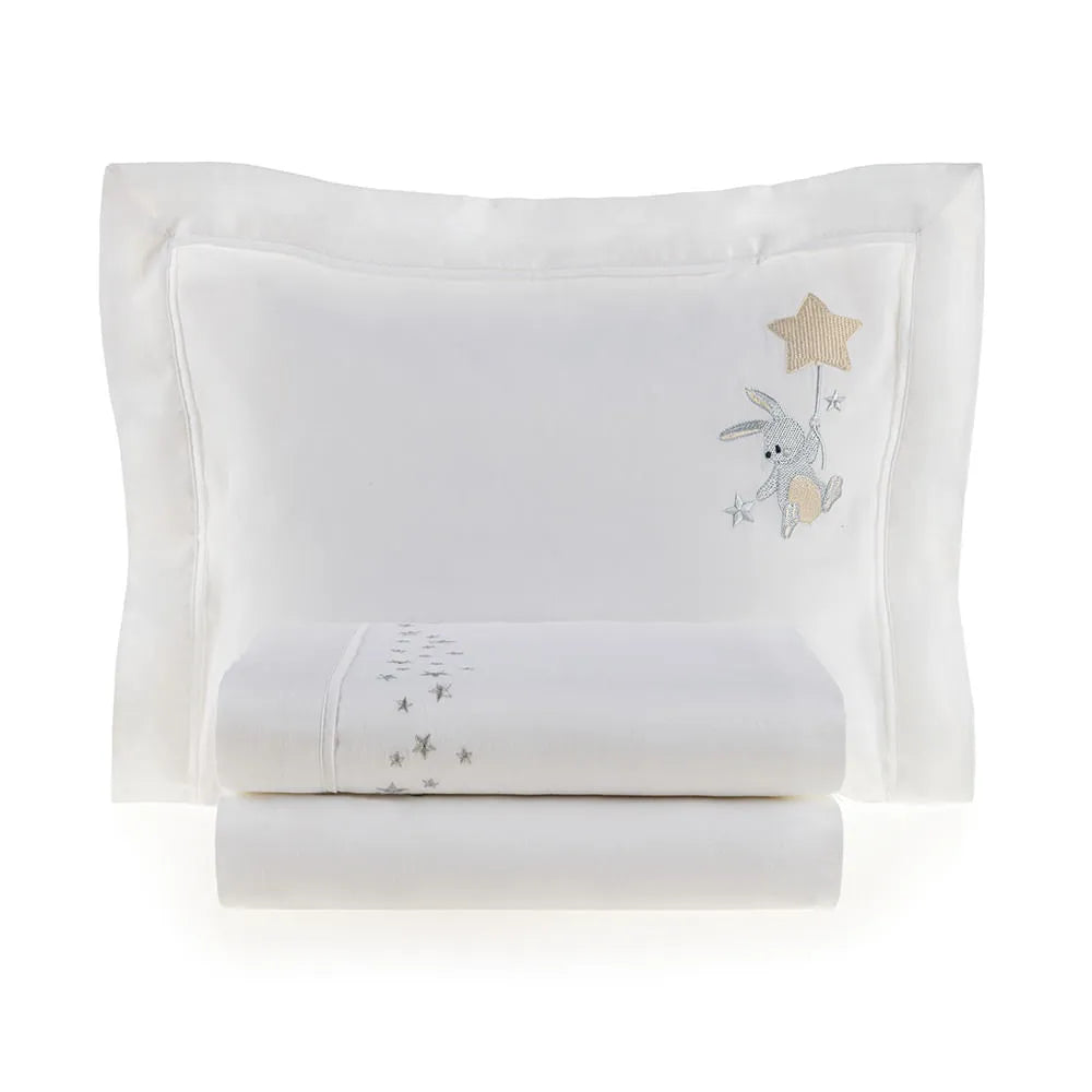 Jogo de Cama Trussardi Bene Baby Branco – 1,10 x 1,60m