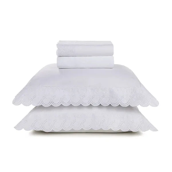 Jogo de Cama Trussardi King Farfalla 200 Fios Percal 100% Algodão Branco 280x280cm