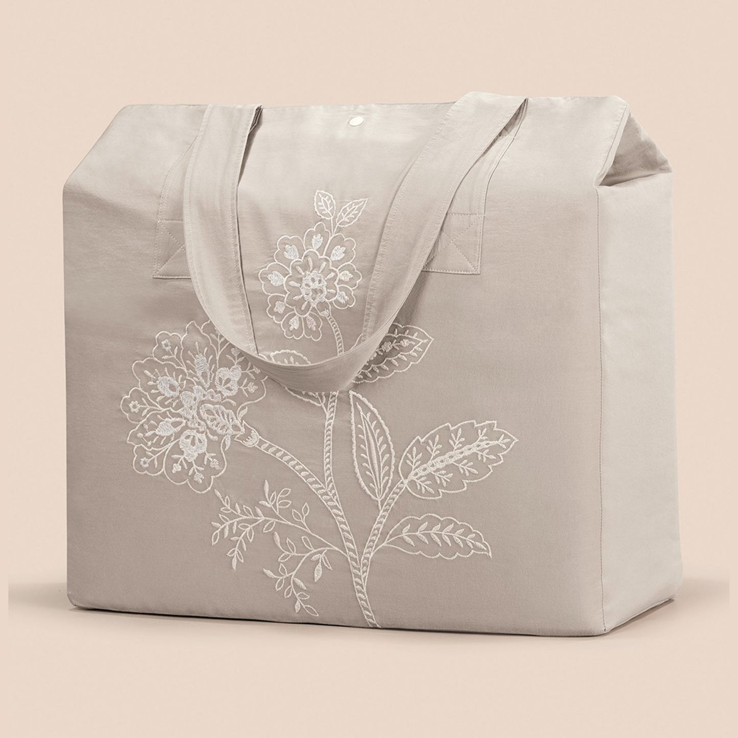 Jogo de Colcha Super King Altenburg Haus Jardim Cetim 300 Fios 100% Algodão Bege Instinto 3 Peças