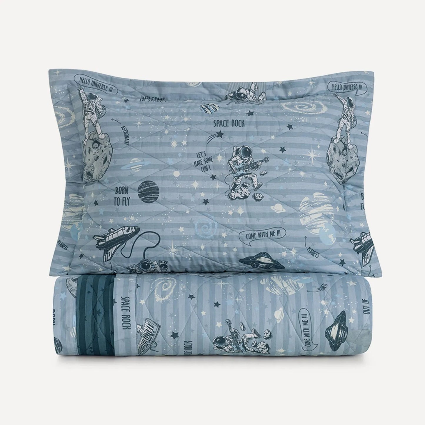 Jogo de Colcha Casal Karsten Espacial 100% Algodão 3 Peças 2,20m x 2,60m