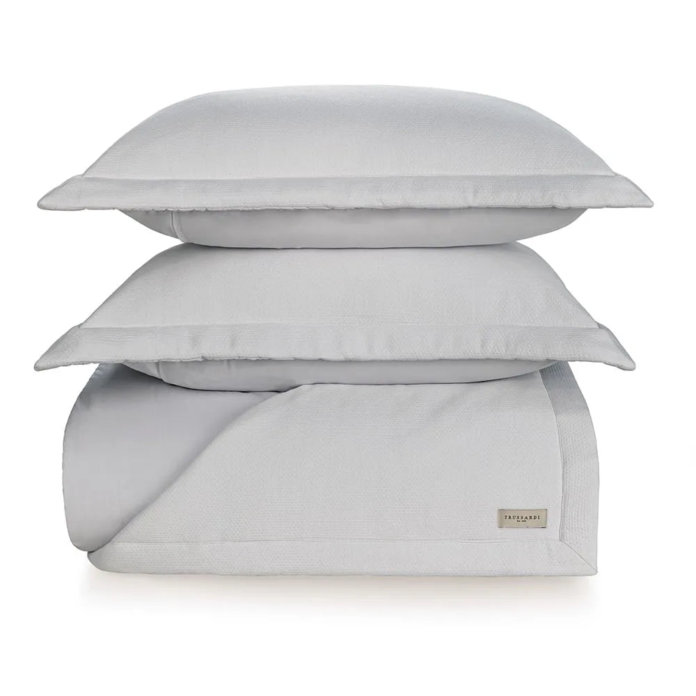 Jogo de Colcha King Trussardi Nicelli Piquet Branco 2,90m x 2,70m