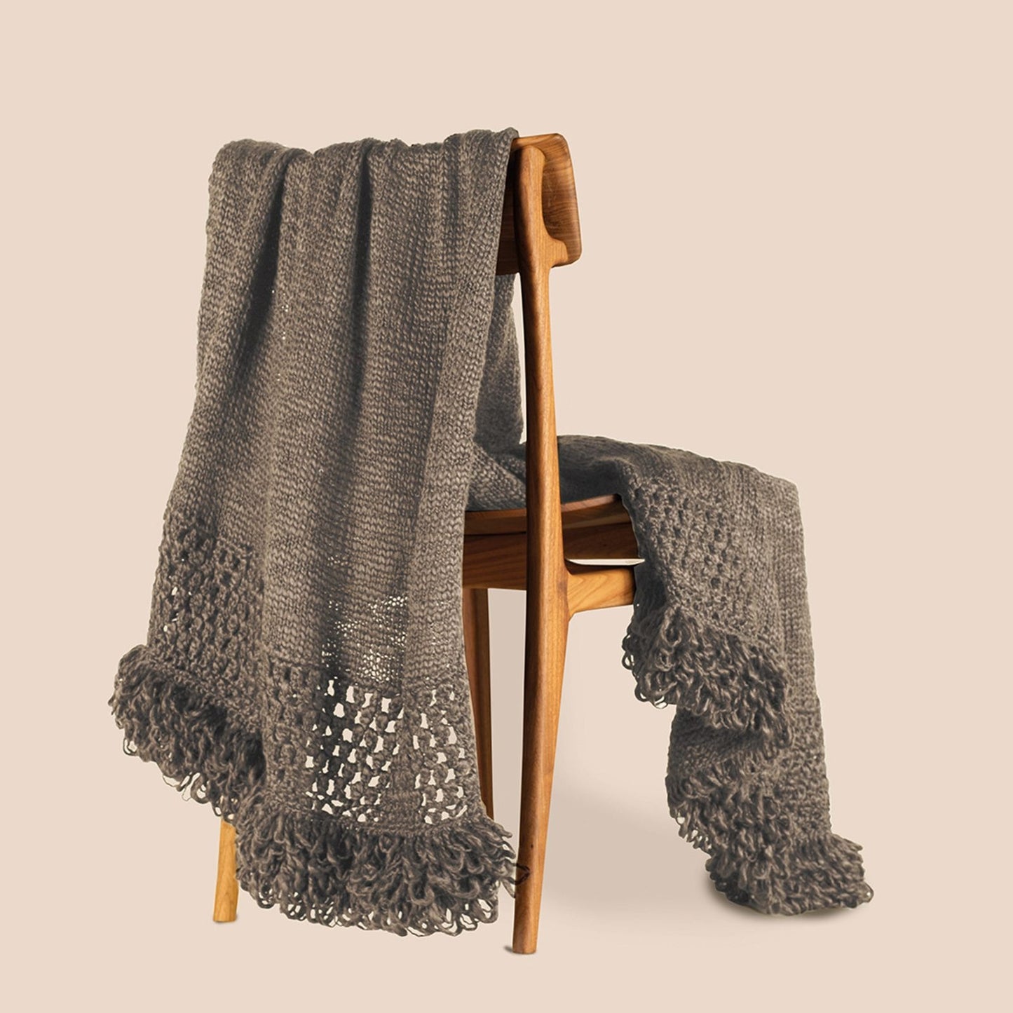 Manta Altenburg Haus Elo 175x120cm Marrom Shitake