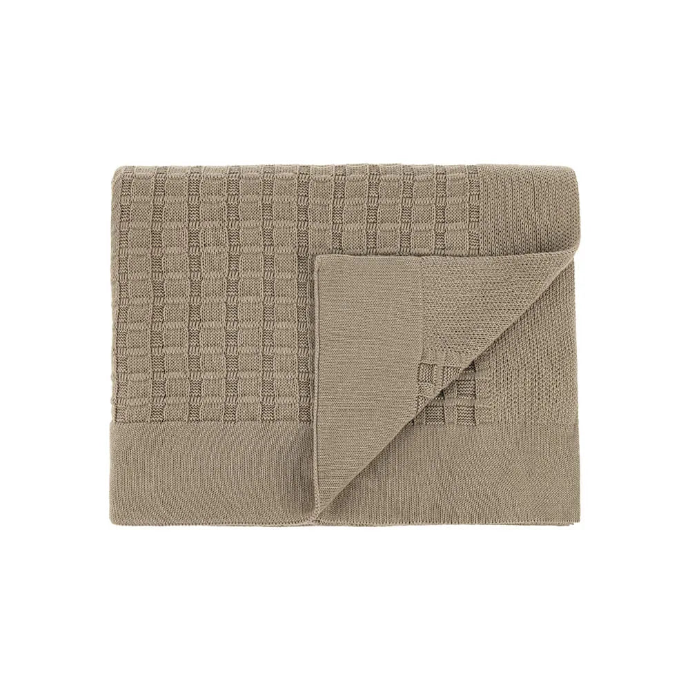 Peseira Trussardi Tricot Erice Nocciola 100% Algodão 80cm x 2,40m