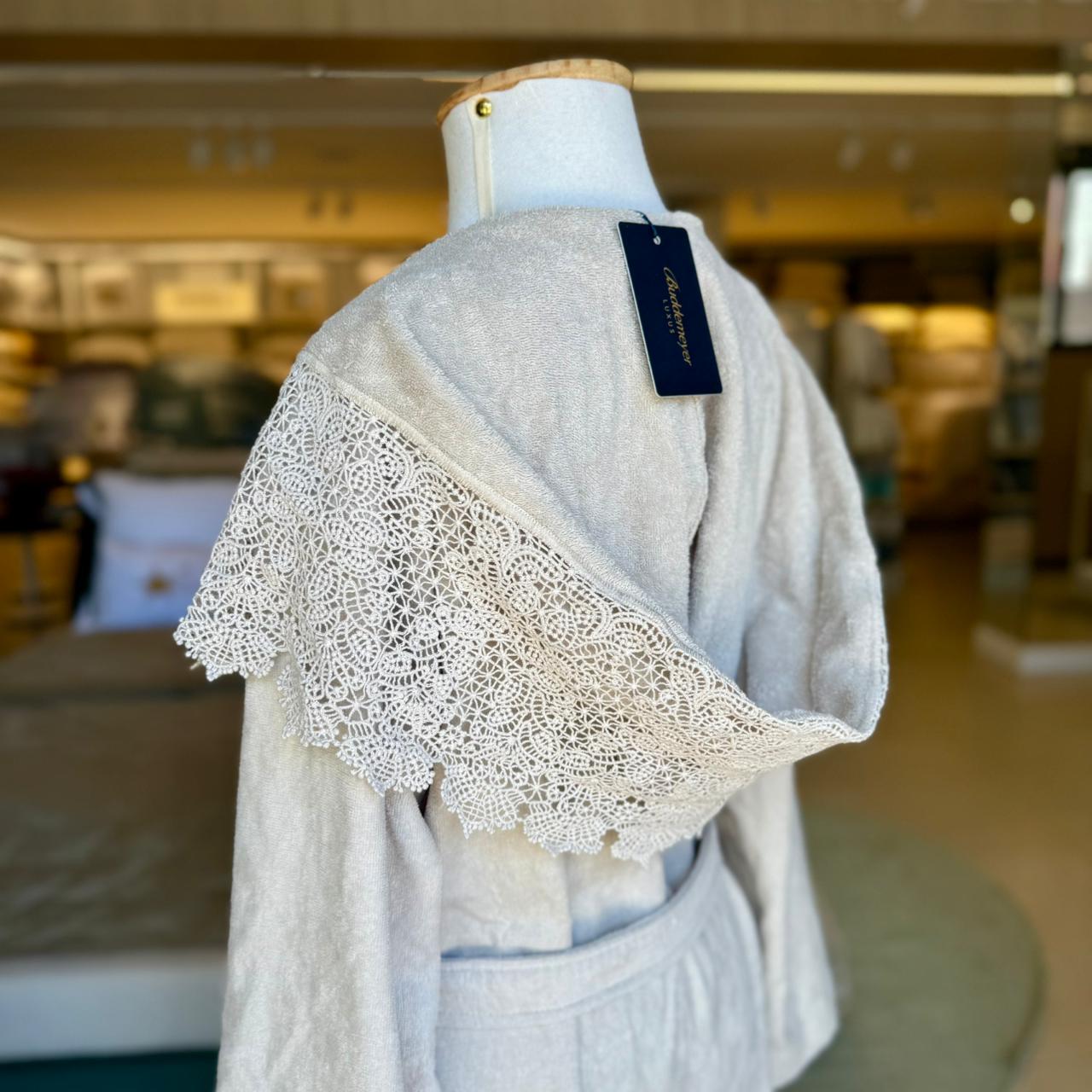 Roupão Buddemeyer Luxus Norah 100% Algodão Bege P