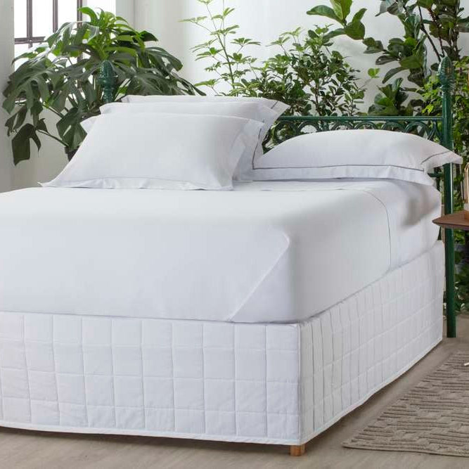 Saia Box Kacyumara Square King Algodão Egípcio Cor Branco