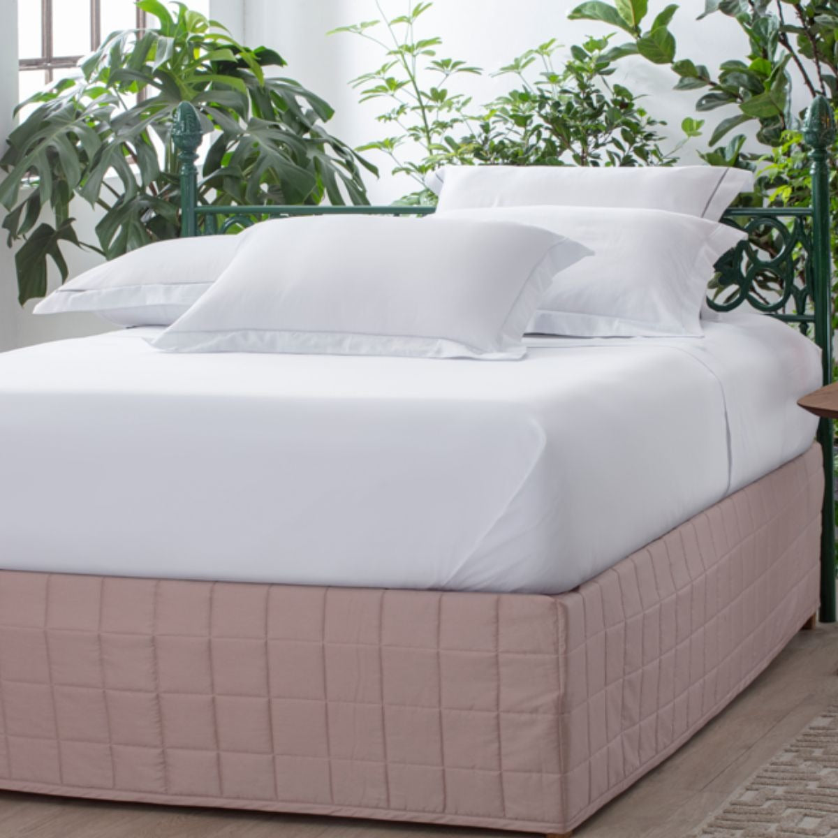 Saia Box Kacyumara Square Queen Algodão Egípcio Cor Inrose