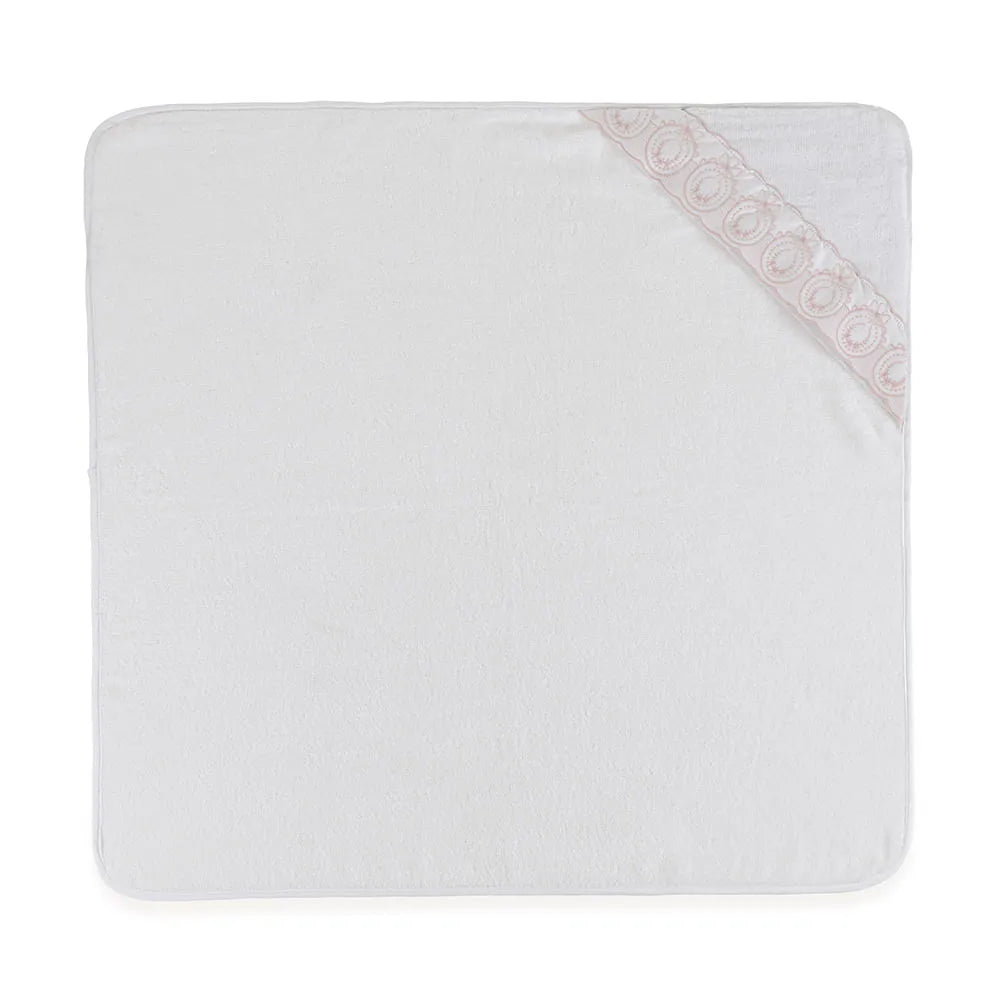 Toalha com Capuz Trussardi Olivia Baby Branco – 80 x 80cm