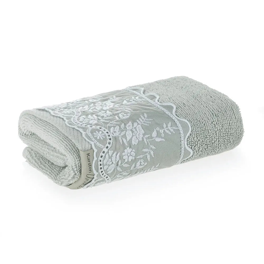 Toalha de Lavabo Karsten Antônia Verde 100% Algodão 500g/m² 30cm x 50cm