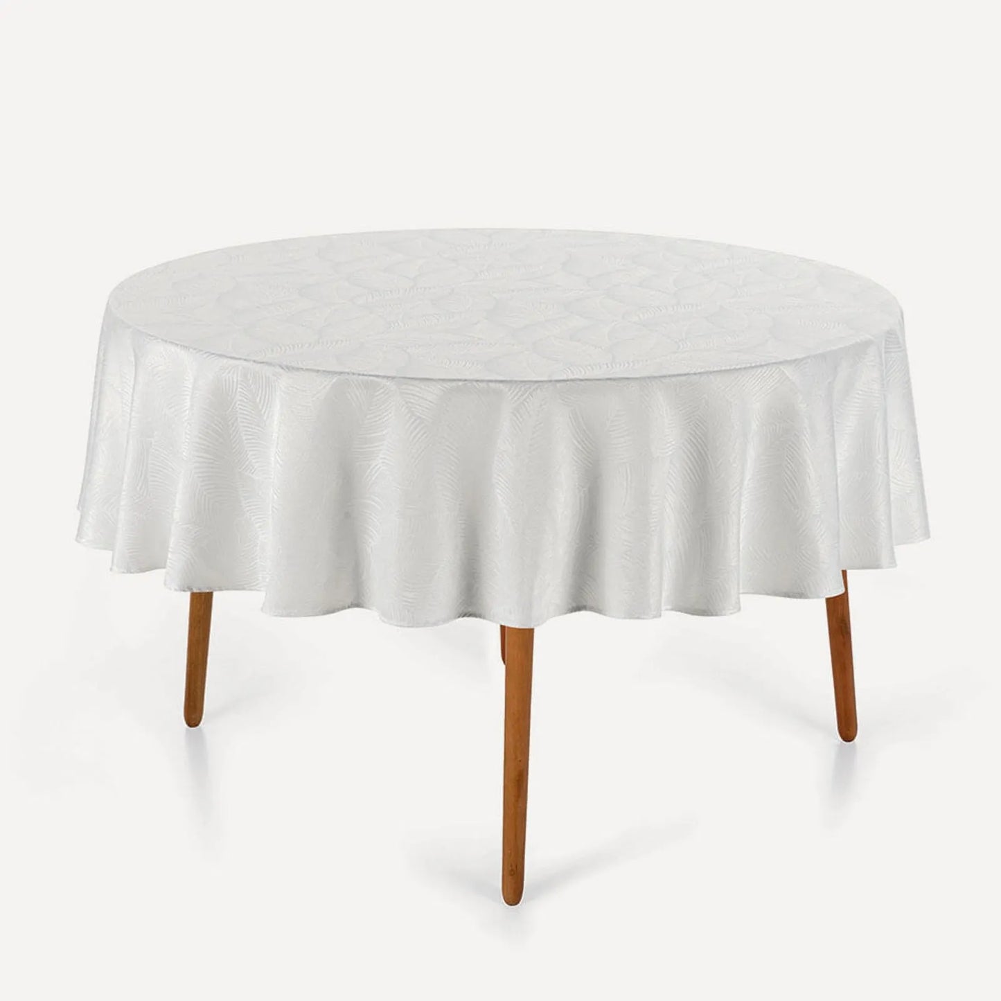 Toalha de Mesa Karsten Tilia Branco Redonda – 1,60m