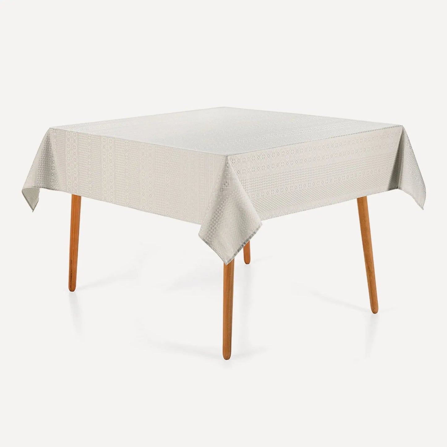 Toalha de Mesa Quadrada 8 Lugares Karsten Sempre Limpa Artemis Branco 1,80m x 1,80m