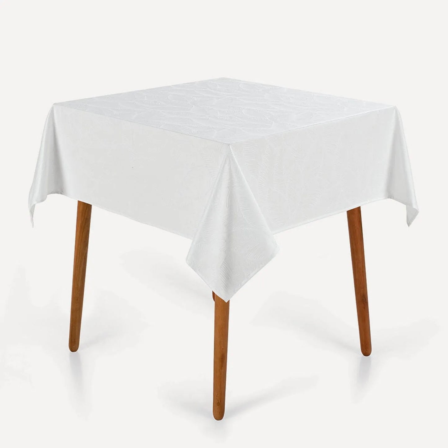 Toalha de Mesa Karsten Tilia Branco Quadrada – 1,40 x 1,40m