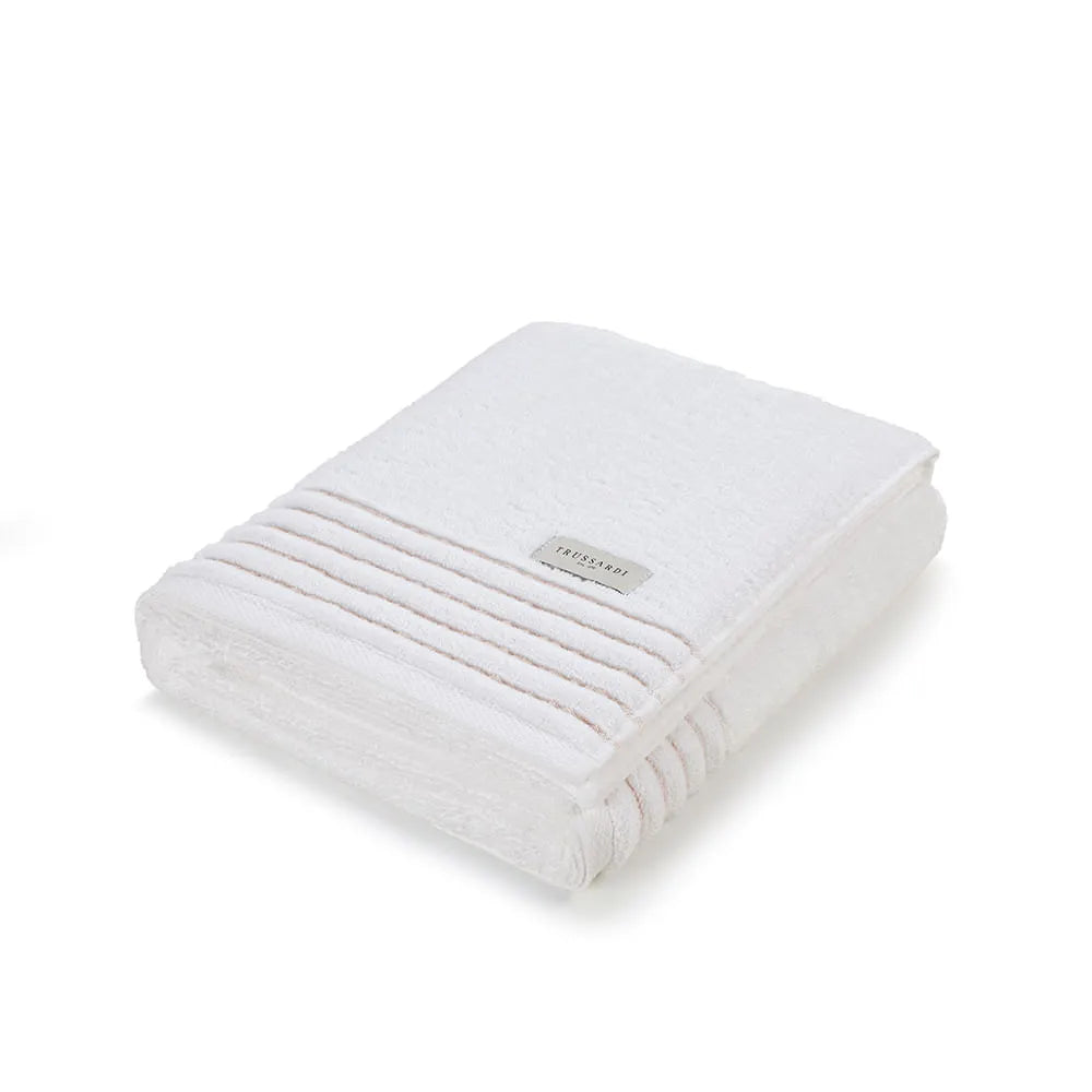 Toalha de Rosto Trussardi Palladio Branco/Rosato – 48 x 80cm