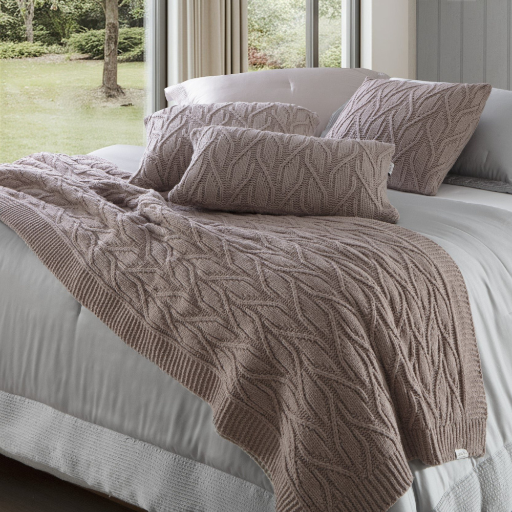 Peseira Kacyumara Tricot Laguna 2,60m Cor Bege Acrílico