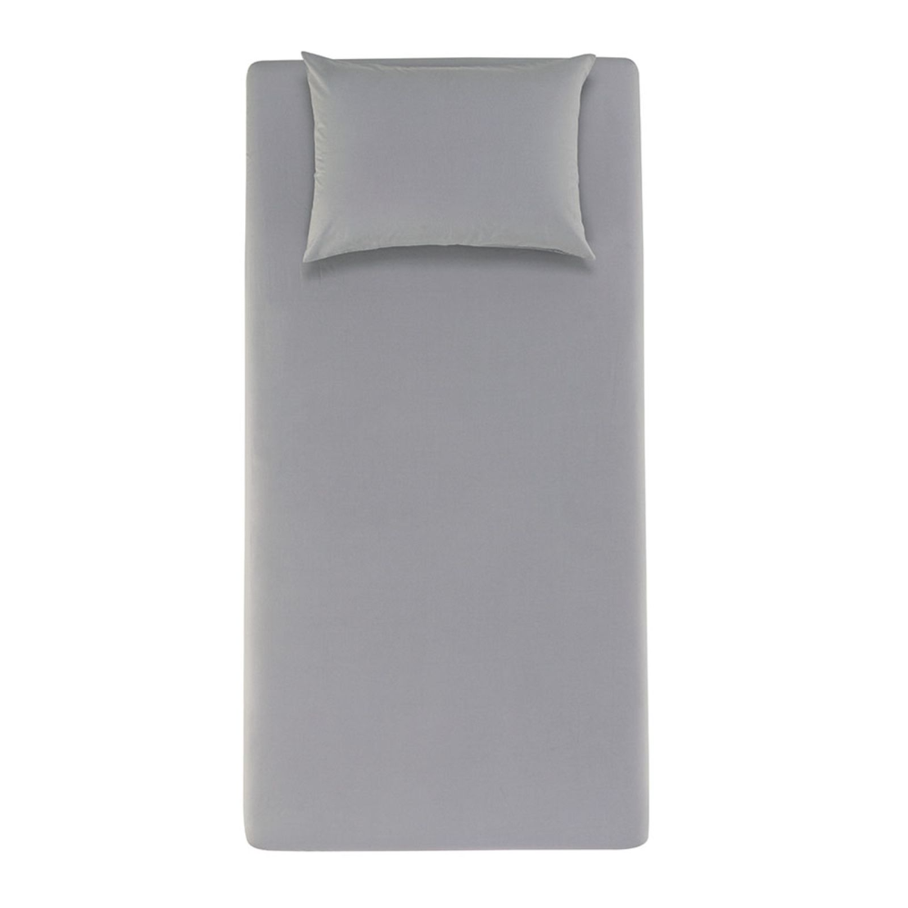 Jogo de Cama Karsten Matiza 2 Peças 100% Algodão Solteiro Cinza
