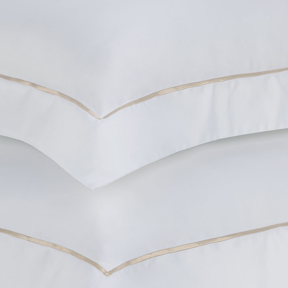 Jogo de Cama Dominicani 280 x 280cm King Branco