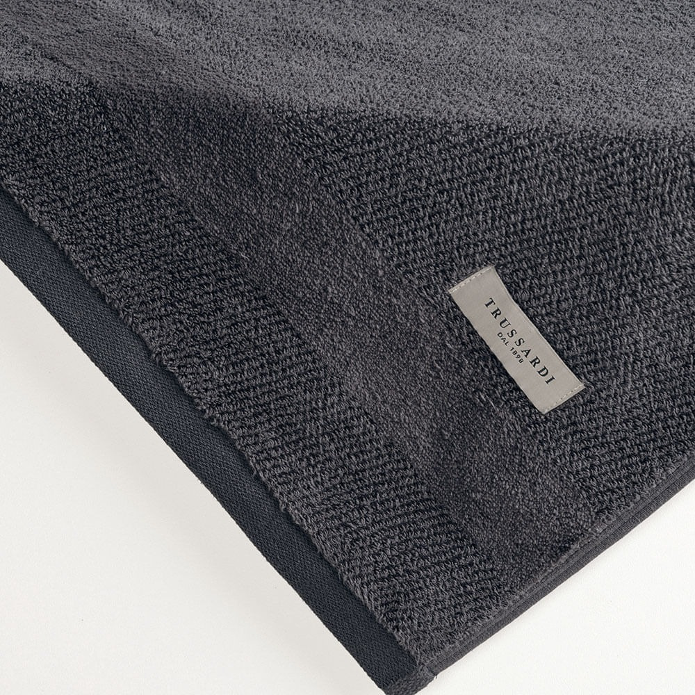 Toalha Banhão Trussardi Veludo Borgia 86 x 150cm Chumbo