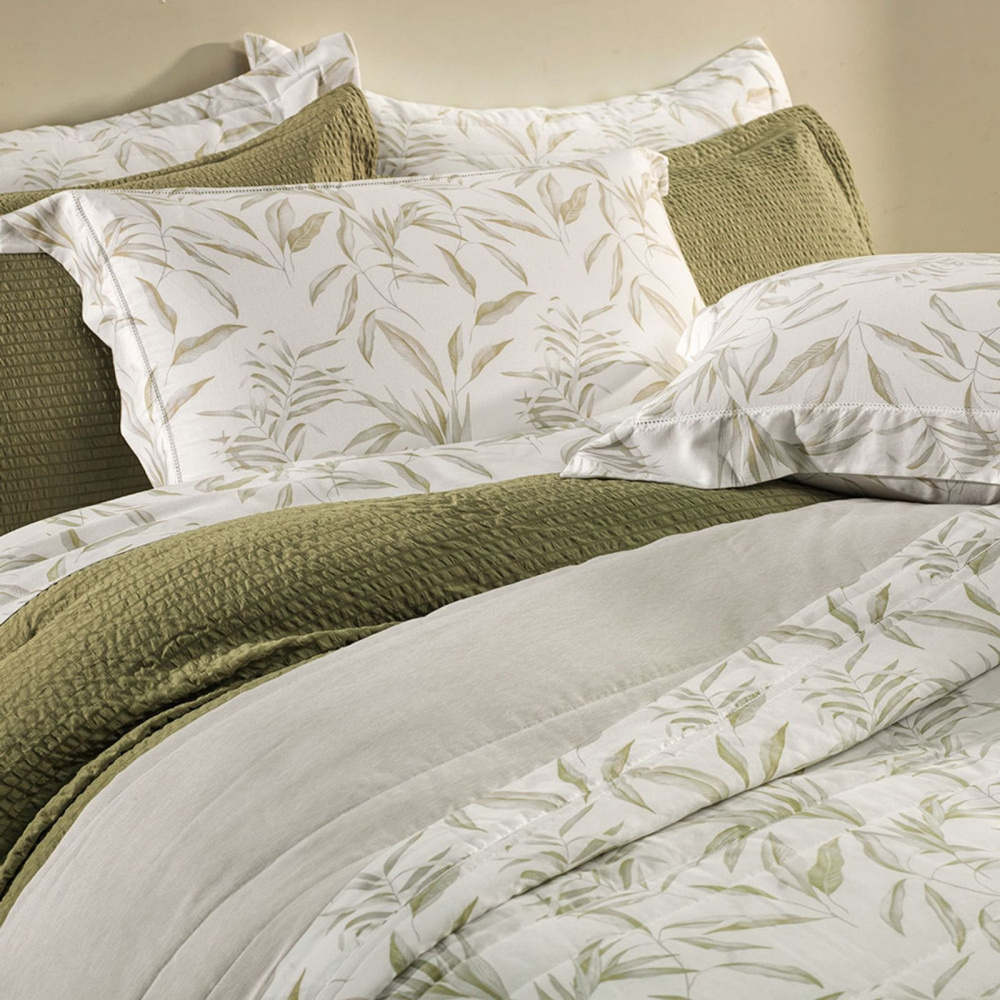 Jogo De Colcha Dimitri 3 Peças 300 Fios 290 x 260cm King Est Verde