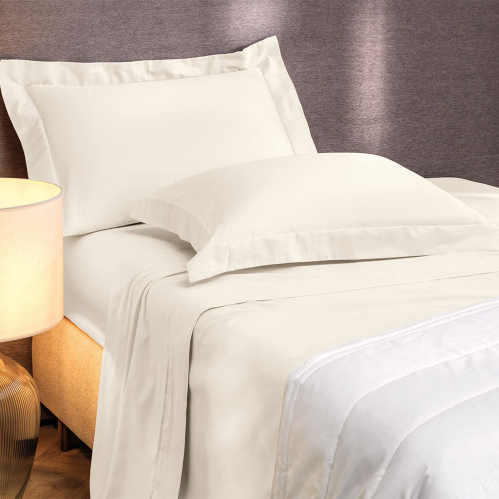 Lençol com Elástico Altenburg Algodão Lux Básico 200 Fios 1,38x1,88x0,30m Cor Bege Delave