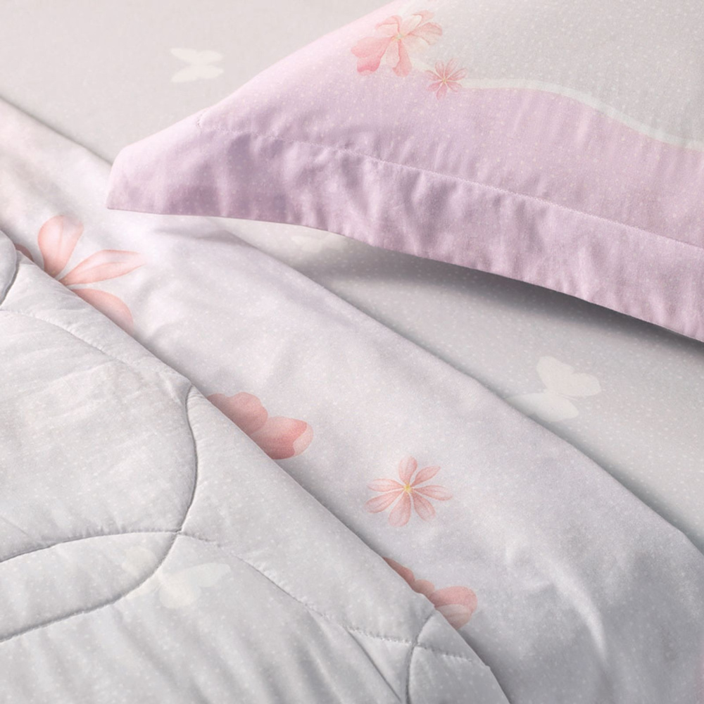 Jogo Cama Karsten Graciela 100% Algodão 1,80 x 2,50 cm Solteiro Branco