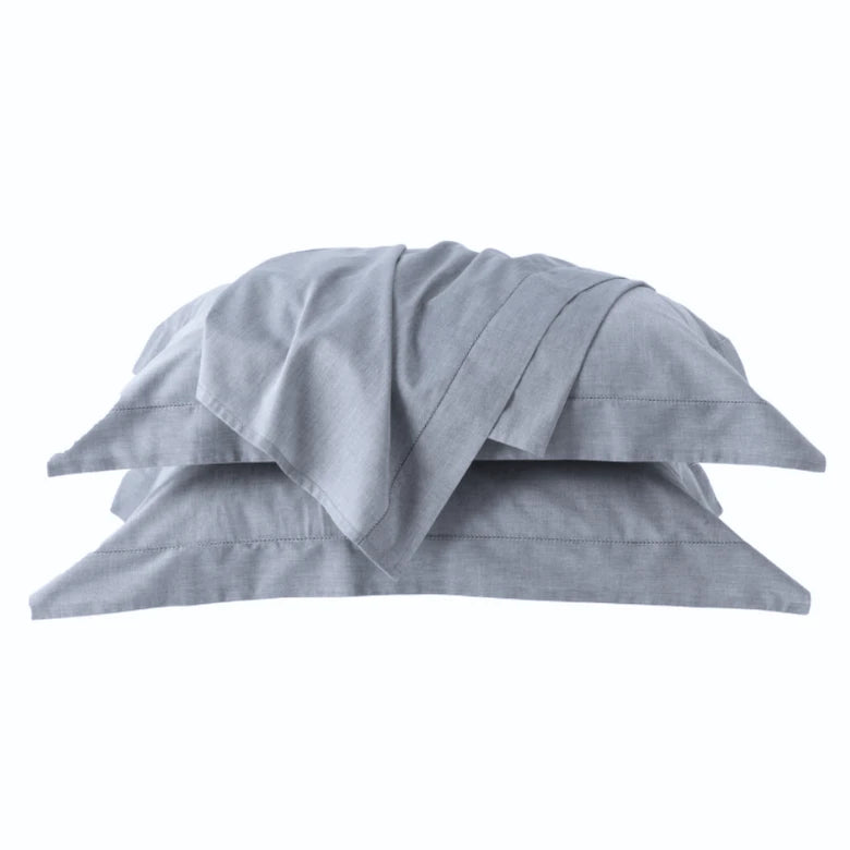 Jogo de Cama Kacyumara Chambret Casal Azul Marinho 200 Fios Tinto