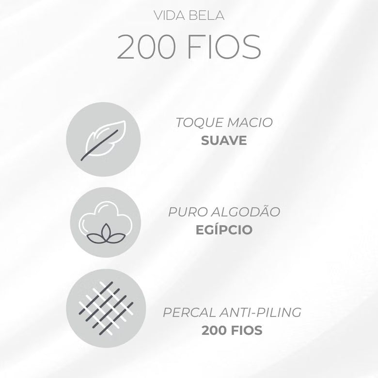 Cobre Leito Kacyumara Vintage Casal Poá Ives 200 Fios