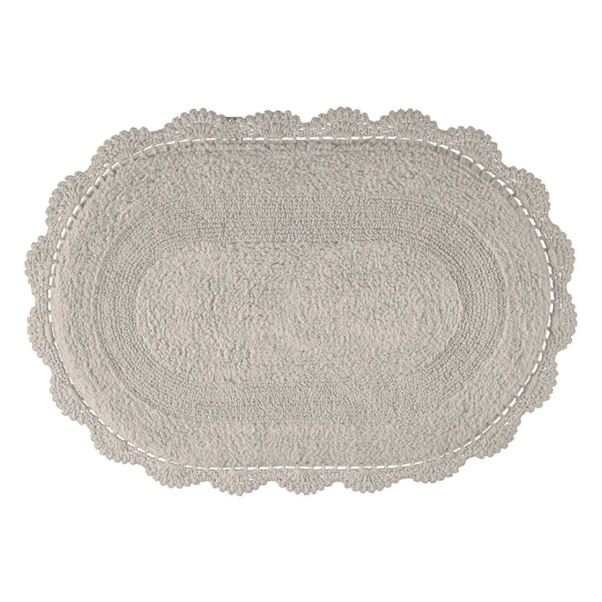 Tapete Kacyumara Crochê Oval 50x80cm Fend Chip