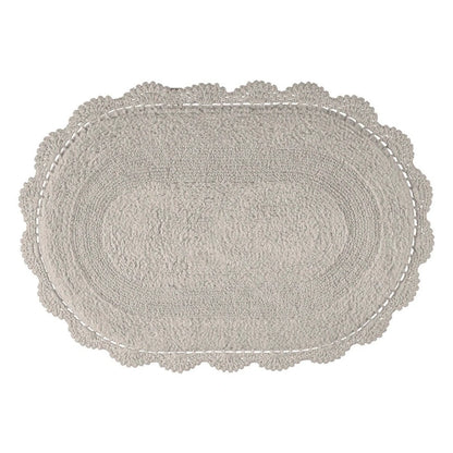 Tapete Kacyumara Crochê Oval 50x80cm Fend Chip