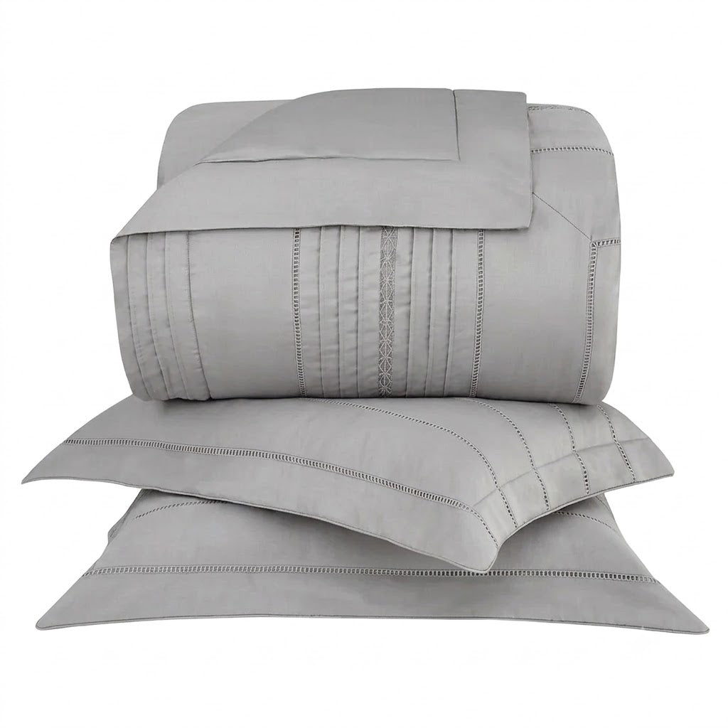 Kit Colcha Prestigé Cinza Steel Buddemeyer Luxus King