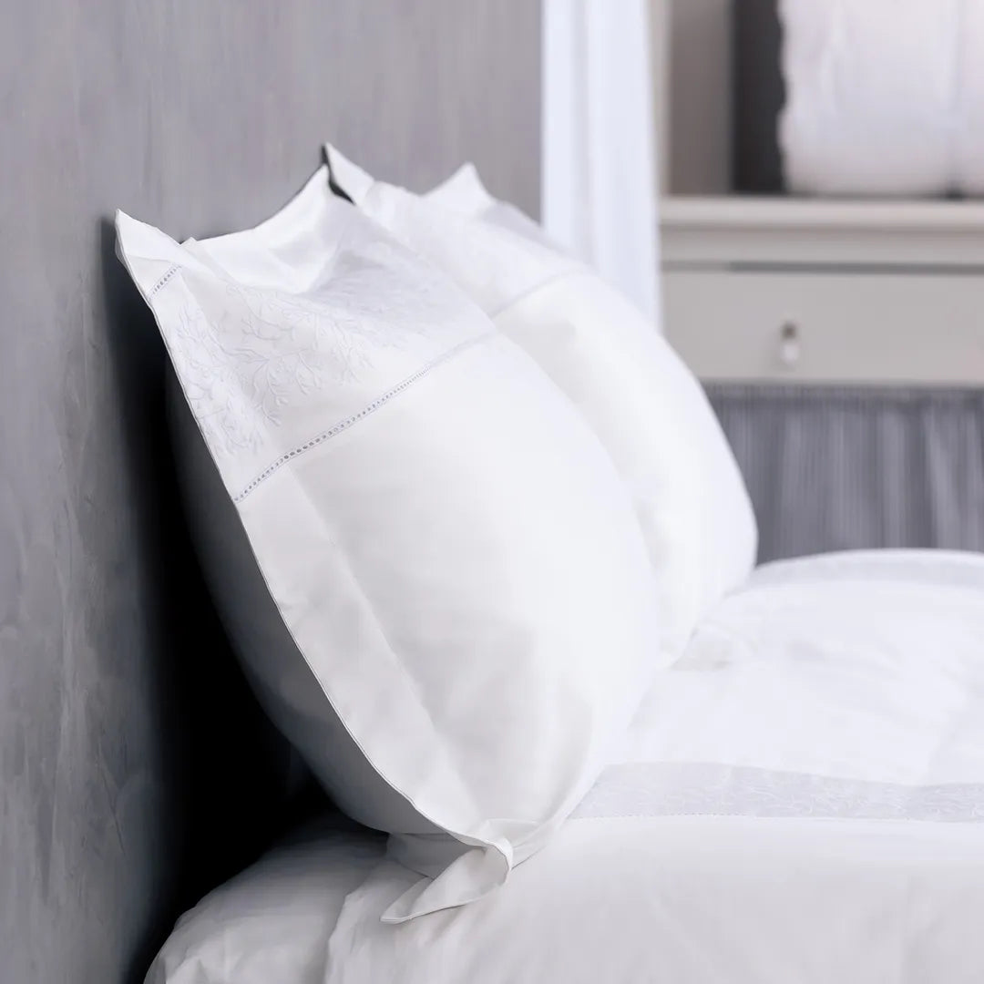 Capa Duvet com Fronhas Blue Gardenia King Muguet Blanc 400 Fios