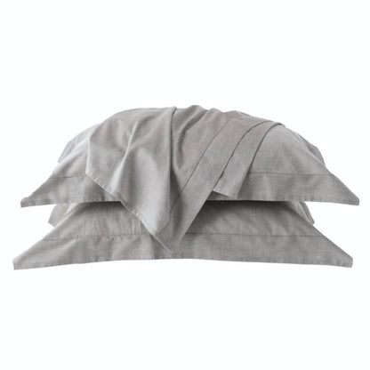 Jogo de Cama Kacyumara Chambret Queen Silver  200 Fios Tinto