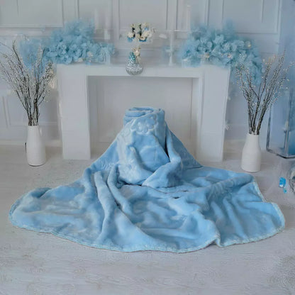 Cobertor Jolitex Baby Touch Texture em Relevo Azul 80x110cm