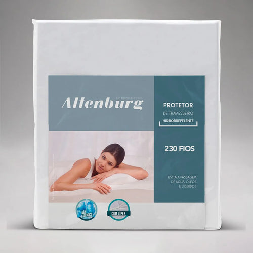 Protetor de Travesseiro Altenburg Hidrorepelente Antimicrobial 230 Fios 100% Algodão Branco 50x70cm