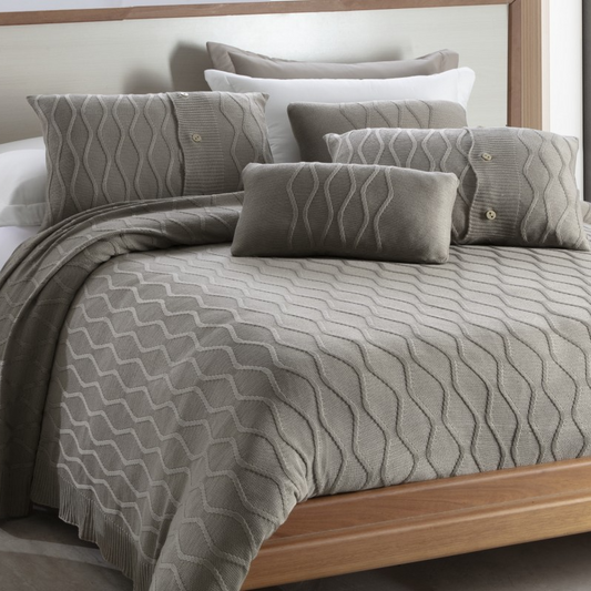 Kit Colcha Tricot Kacyumara Majuri Fend 5pcs 100% Poliéster