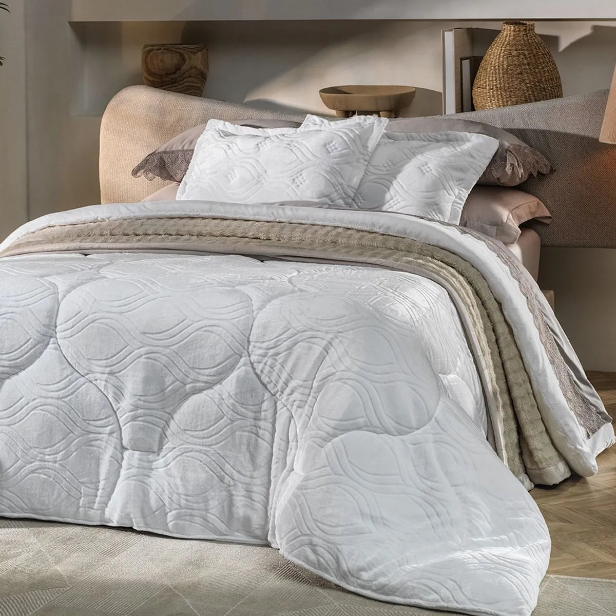 Edredom Altenburg Blend Elegance Solteiro Blanc Branco 1,70m x 2,40m