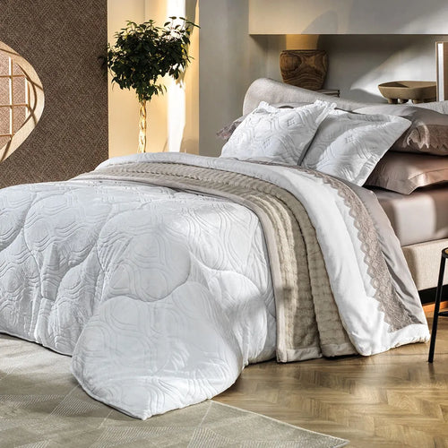 Edredom Altenburg Blend Elegance Solteiro Blanc Branco 1,70m x 2,40m