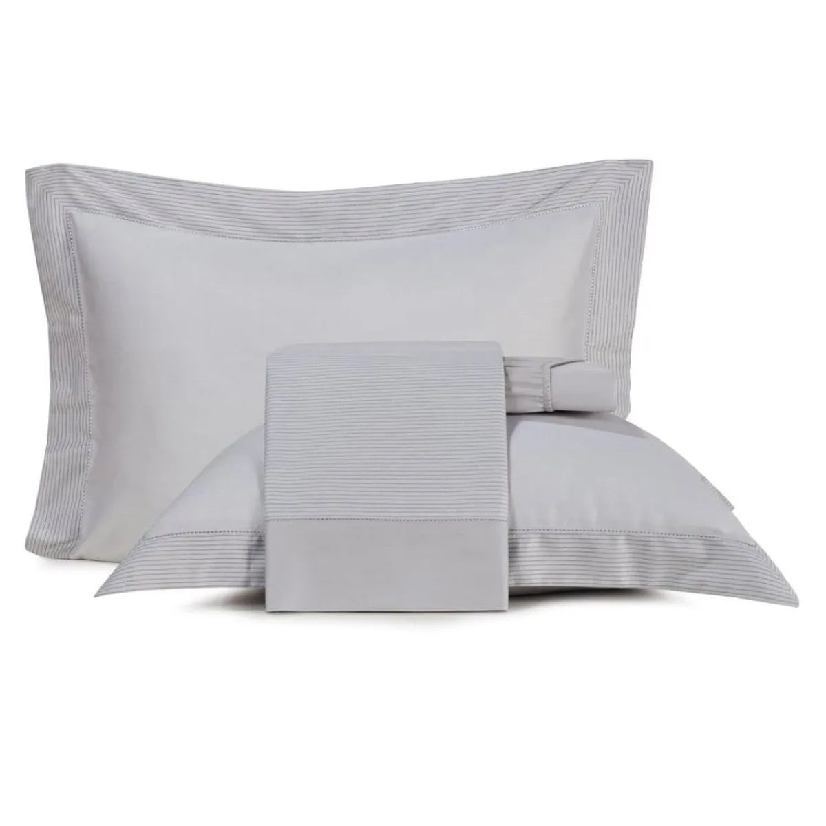 Jogo de Cama Altenburg Sublime Gris King Cetim 300 Fios 100% Algodão 2,50x2,80m