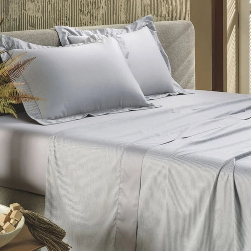 Jogo de Cama Altenburg Sublime Gris Casal Cetim 300 Fios 100% Algodão 2,20x2,50m