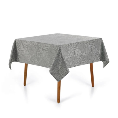 Toalha de Mesa Quadrada Karsten Jacquard Essência Cinza