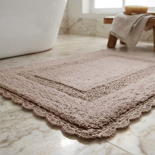 Tapete Kacyumara Crochê Retangular 50x70cm Inrose